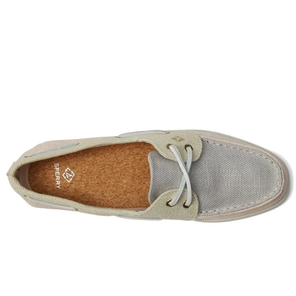 SPERRY AUTHENTIC ORIGINAL 2-EYE BAJA GRAY MULTI BOAT SHOES SIZE 12 M